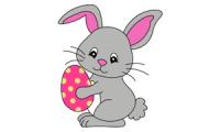How to draw an Easter bunny