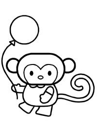 Monkey with balloon