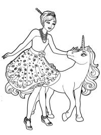 Barbie with a unicorn