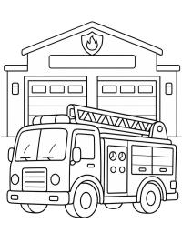 Fire Truck at the Fire Station