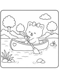 Cozy in a canoe