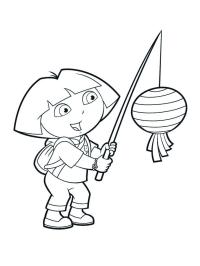 Dora with lantern