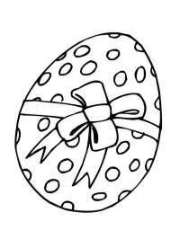 Egg decorated with a bow