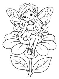 Fairy Sitting on a Flower
