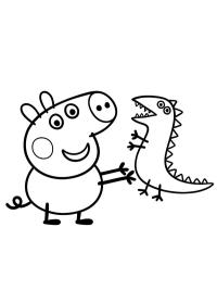 Mr. Dinosaur and George Pig