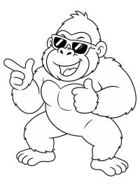 Gorilla with sunglasses