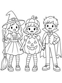 Kids in Halloween Costumes
