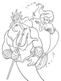 King Triton and Ariel