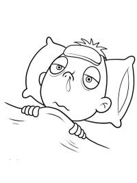 Boy with flu