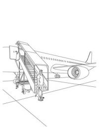 Ladder to the entrance of the aircraft