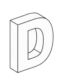 Letter D 3D