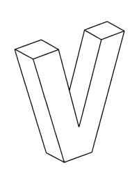 Letter V 3D