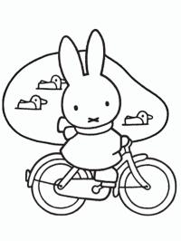 Miffy on a bycicle