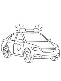 Police Car with Flashing Lights
