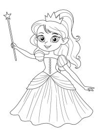 Princess with a magic wand