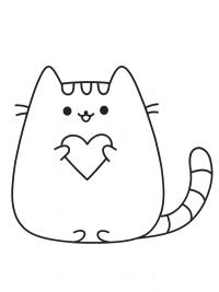 Pusheen with a heart