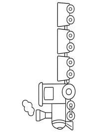 Simple steam train with carriages