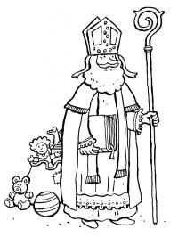 St Nicholas with presents