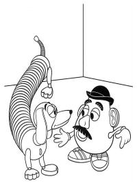 Slinky Dog and Mister Potato head