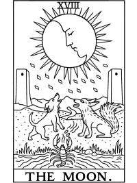 The Moon tarot card