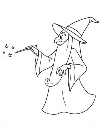 Wizard with magic wand