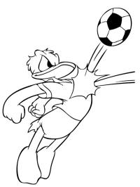 Soccer player Donald Duck