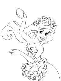 Mermaid Ariel with Easter eggs