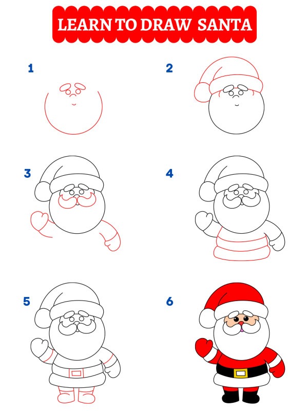 How to draw Santa Claus