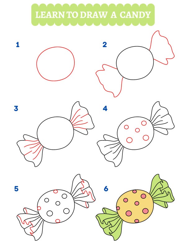 How to draw a candy