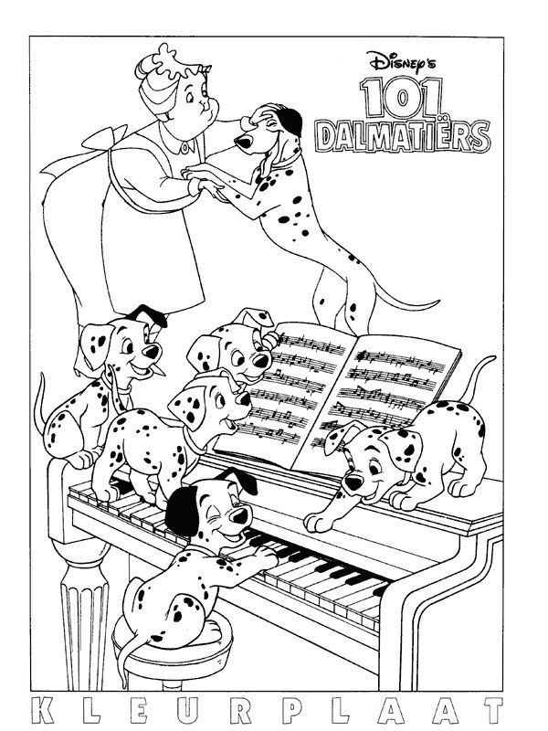 101 dalmatiers Colouring page