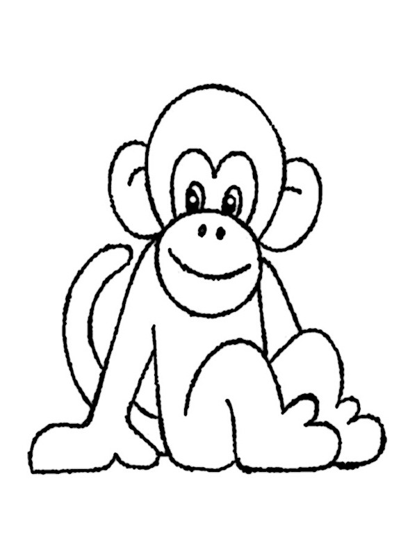 Monkey Colouring page