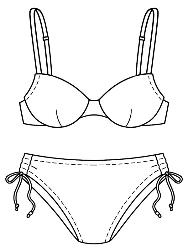 Bikini Colouring page
