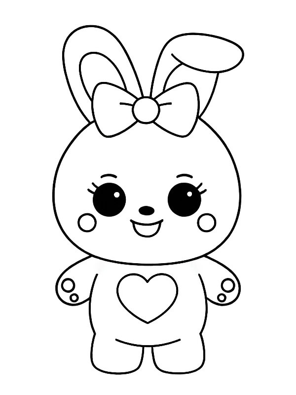 Blackpink knuffel Jennie Colouring page