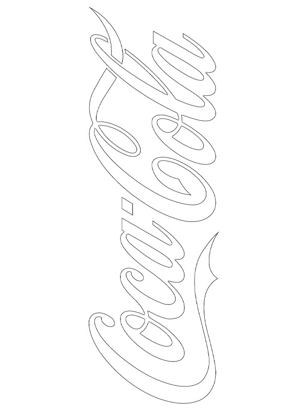 Coca Cola logo Colouring page