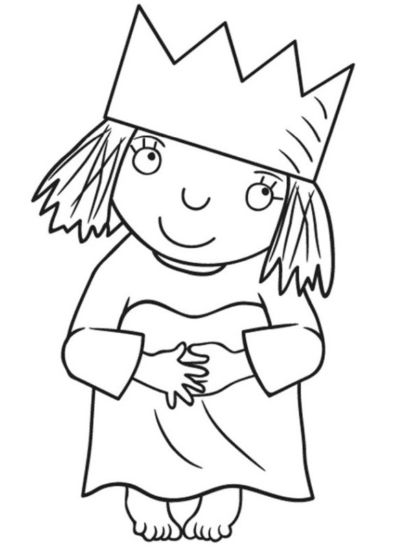 The little princess Colouring page