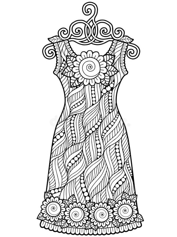 Dress Colouring page