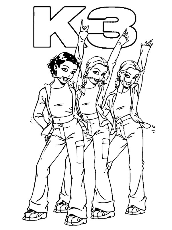 K3 Colouring page