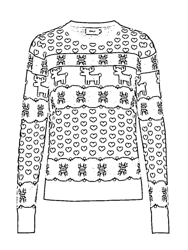 Christmas sweater Colouring page