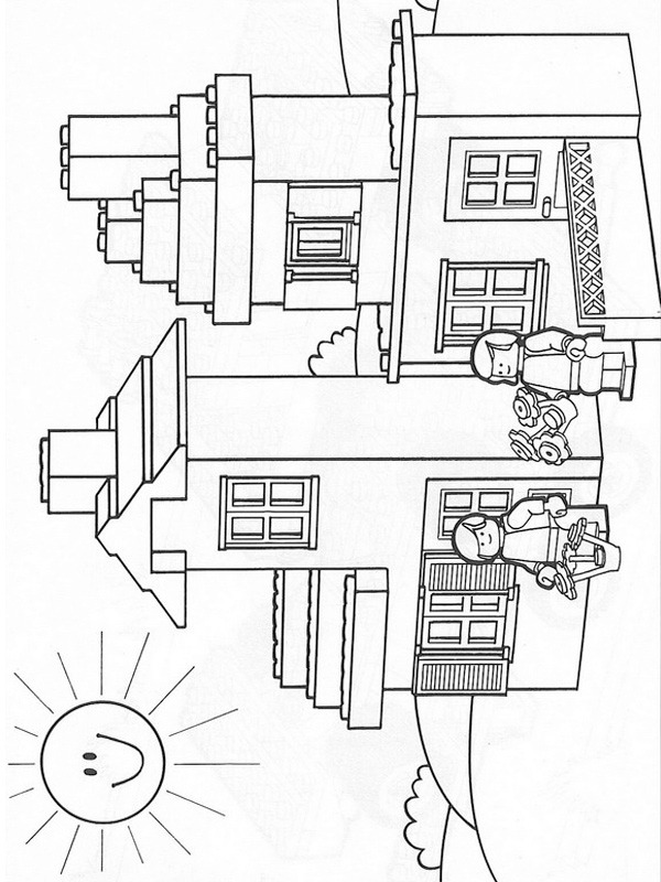 Lego house Colouring page