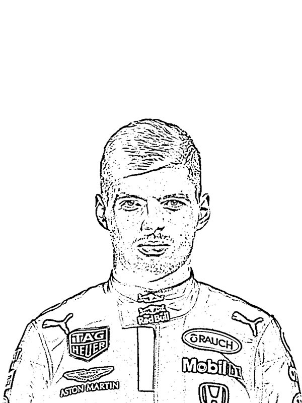 Max verstappen Colouring page