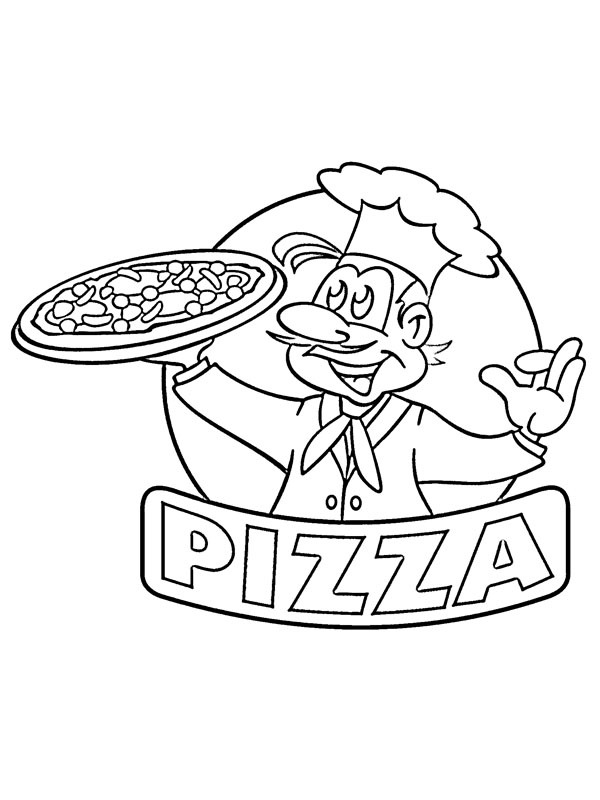 Pizza Colouring page