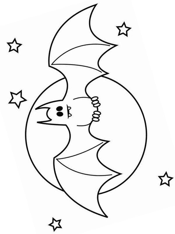 Bat Colouring page