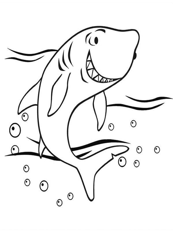 Shark Colouring page