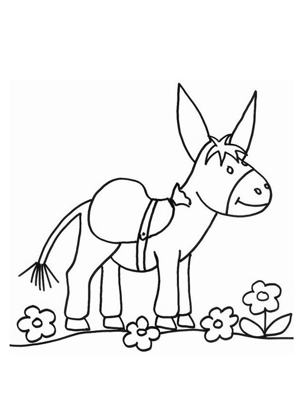 Donkey Colouring page