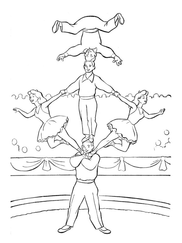 Acrobat Colouring page