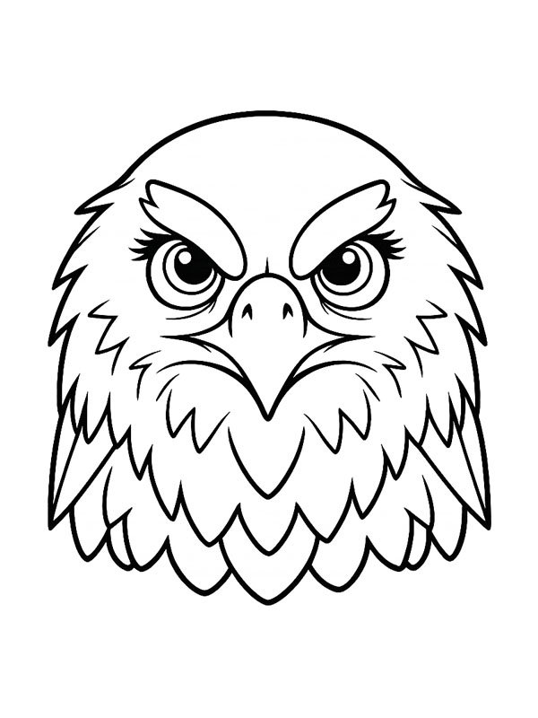 Eagle Head Colouring page