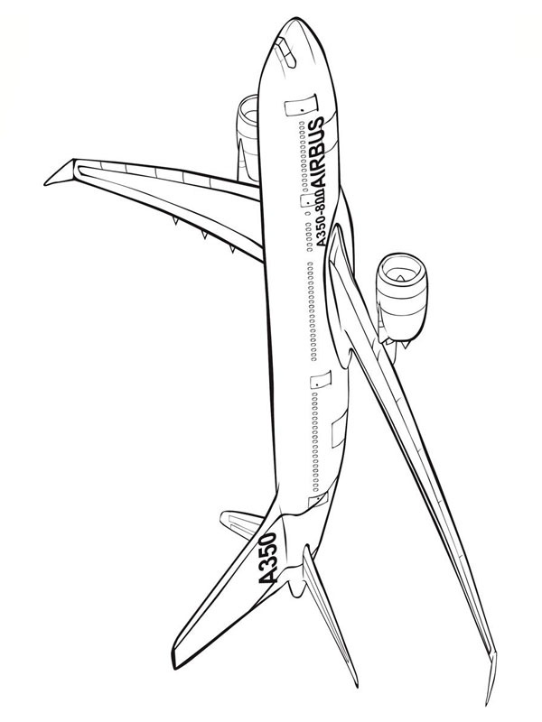 Airbus A350 Colouring page