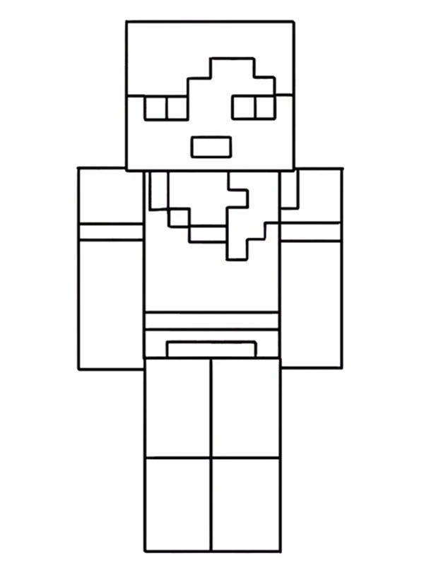 Alex (Minecraft) Colouring page