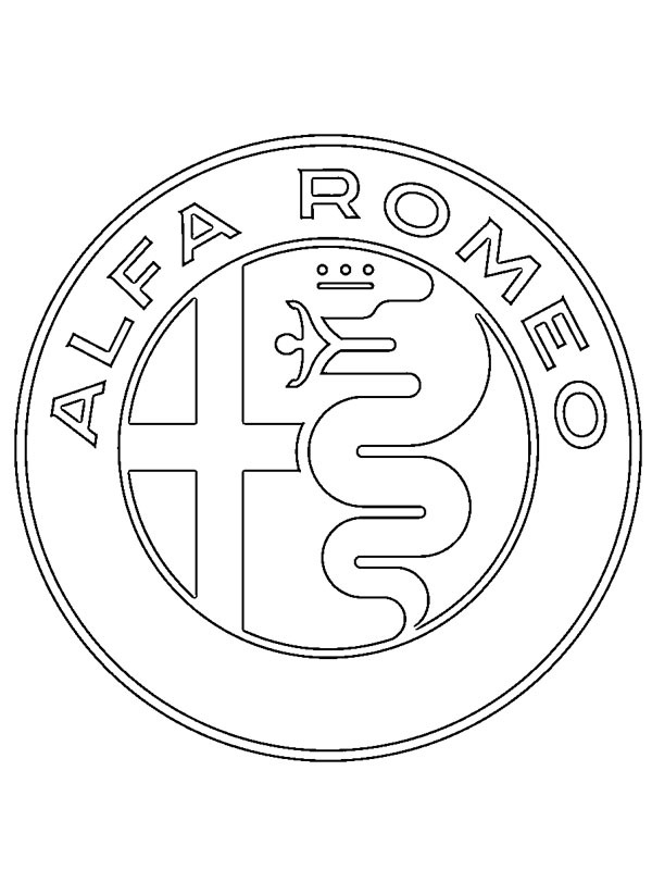 Alfa Romeo Logo Colouring page