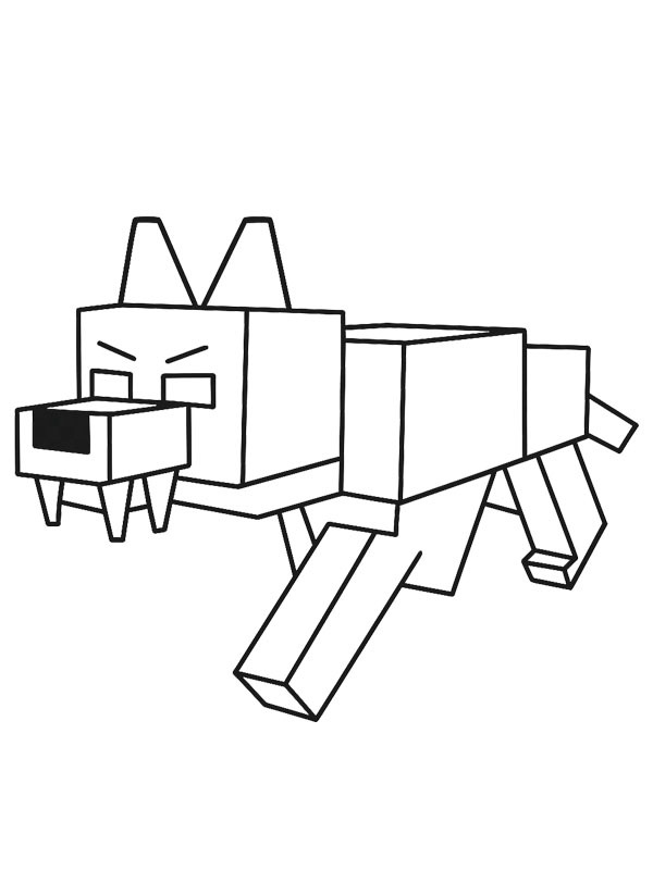 Alpha Wolf Colouring page